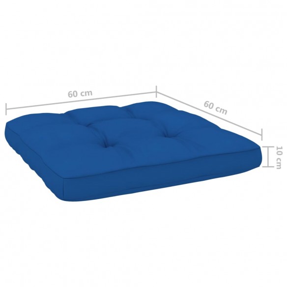 Chaises de jardin 2 pcs avec coussins bleu royal Pin imprégné