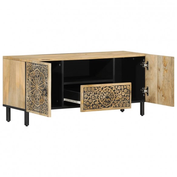 Meuble TV 105x33x46 cm Bois massif de manguier