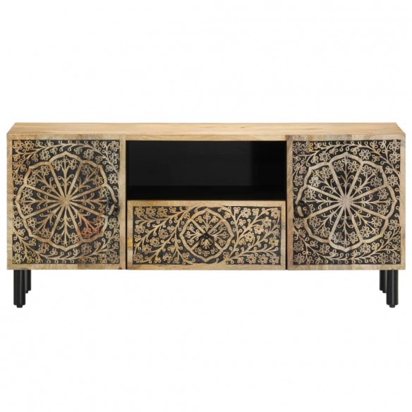 Meuble TV 105x33x46 cm Bois massif de manguier