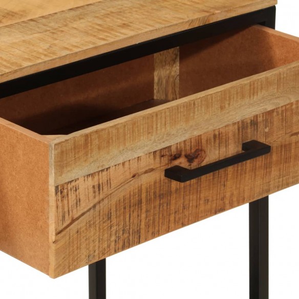 Table console 100x35x76 cm bois massif de manguier et fer