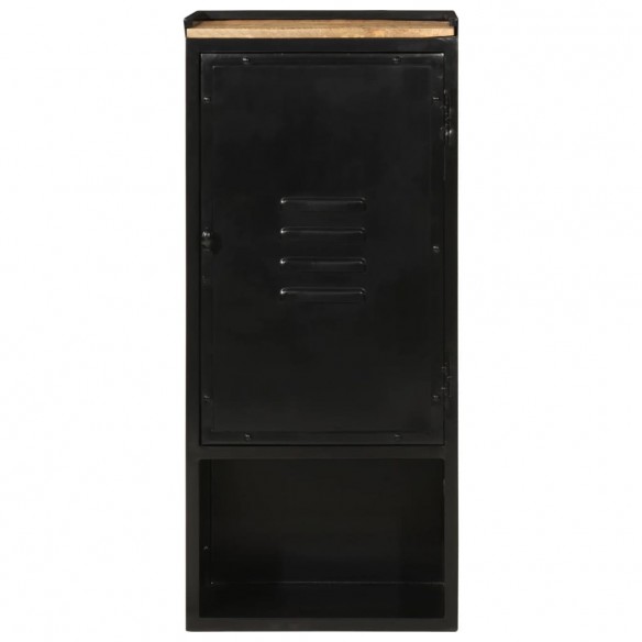 Armoire de salle de bain 40x27x90 cm fer et bois de manguier