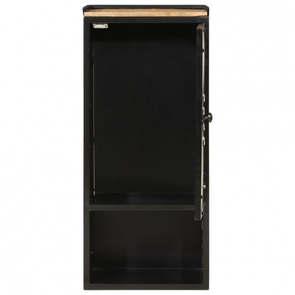 Armoire de salle de bain 40x27x90 cm fer et bois de manguier