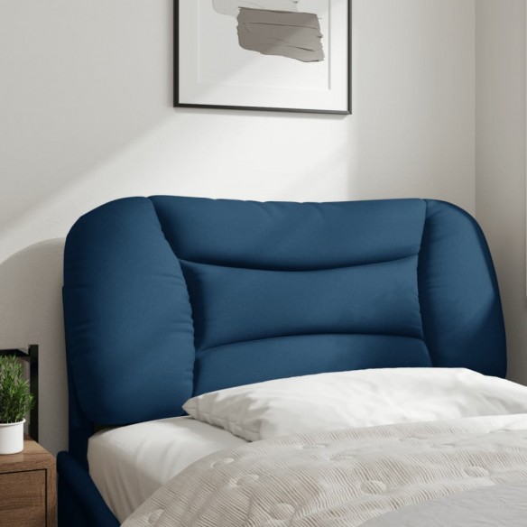 Coussin de tête de lit bleu 90 cm tissu