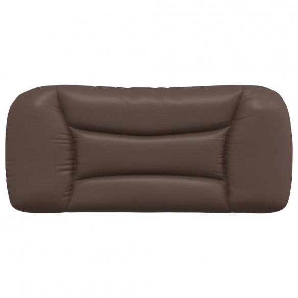 Coussin de tête de lit marron 80 cm similicuir