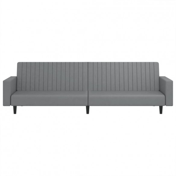 Canapé-lit 2 places gris similicuir
