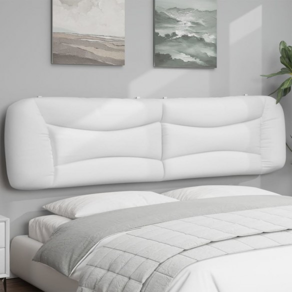 Coussin de tête de lit blanc 200 cm similicuir