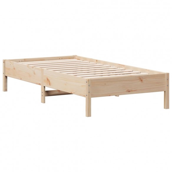 Cadre de lit 75x190 cm Bois de pin massif