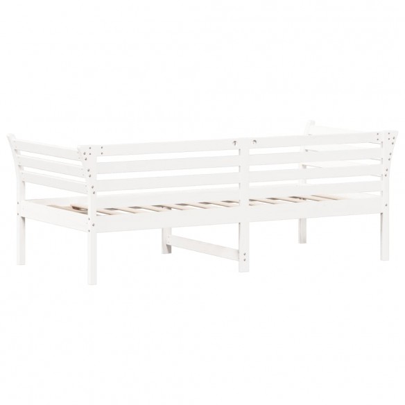 Lit de jour Blanc 75x190 cm Bois de pin massif