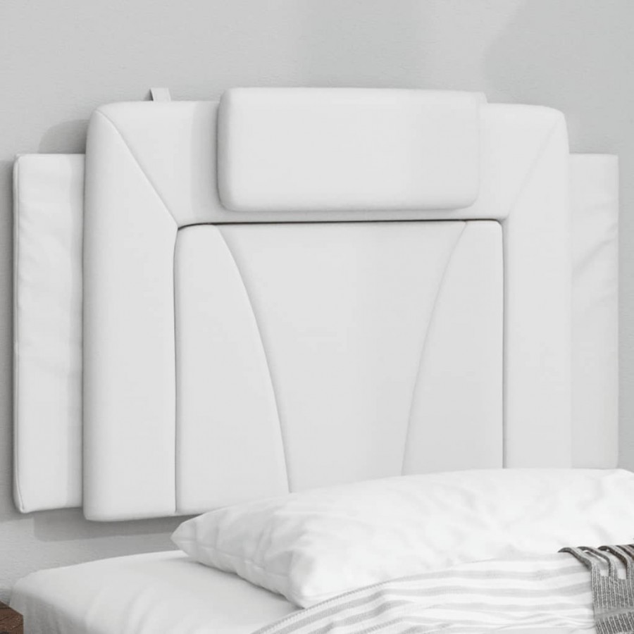 Coussin de tête de lit blanc 90 cm similicuir