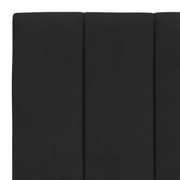 Coussin de tête de lit noir 90 cm velours