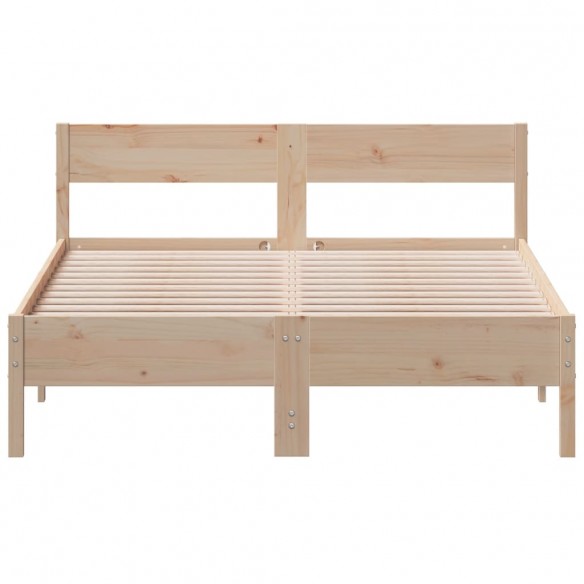 Cadre de lit avec tête de lit 140x190 cm bois de pin massif