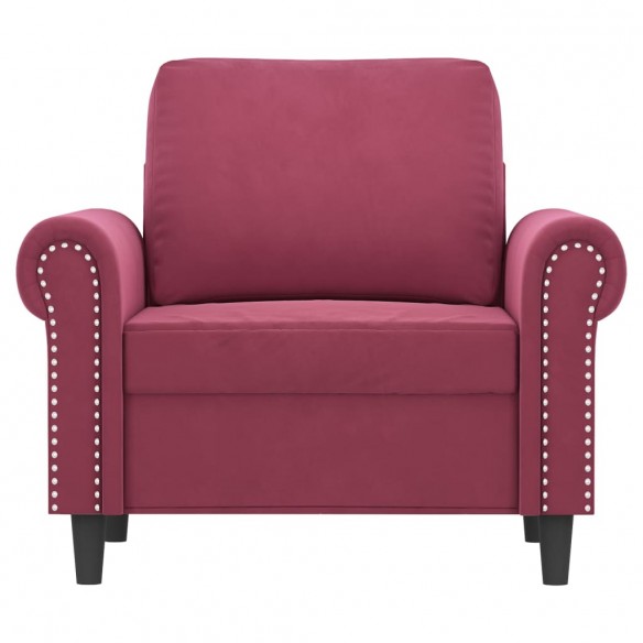 Fauteuil Rouge bordeaux 60 cm Velours