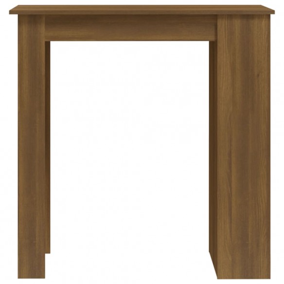 Table de bar et rangement chêne marron 102x50x103,5cm Aggloméré