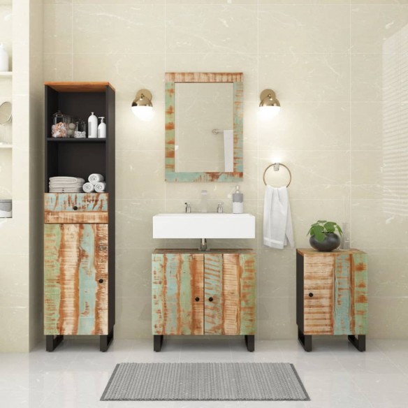 Ensemble de meubles de salle de bain 4 pcs bois massif récupéré