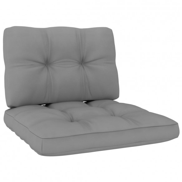 Chaise de jardin avec coussins gris Bois de pin imprégné