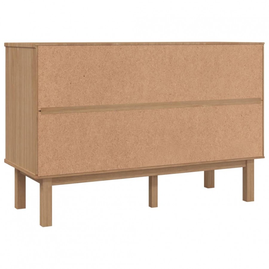 Commode OTTA marron et blanc 111x43x73,5 cm bois de pin massif Commode OTTA marron et blanc 111x43x73,5 cm bois de pin massif