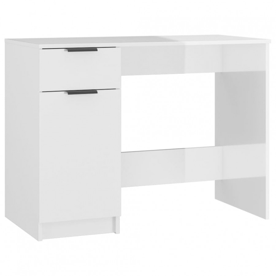 Bureau Blanc brillant 100x50x75 cm 