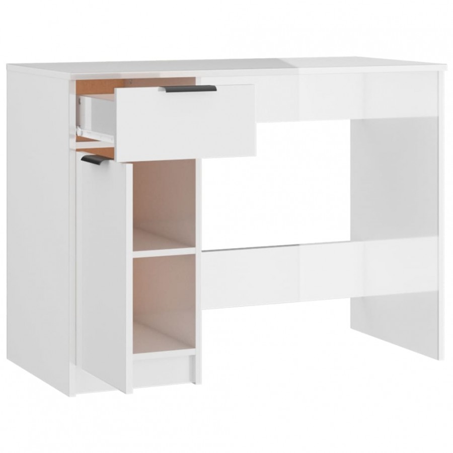 Bureau Blanc brillant 100x50x75 cm 