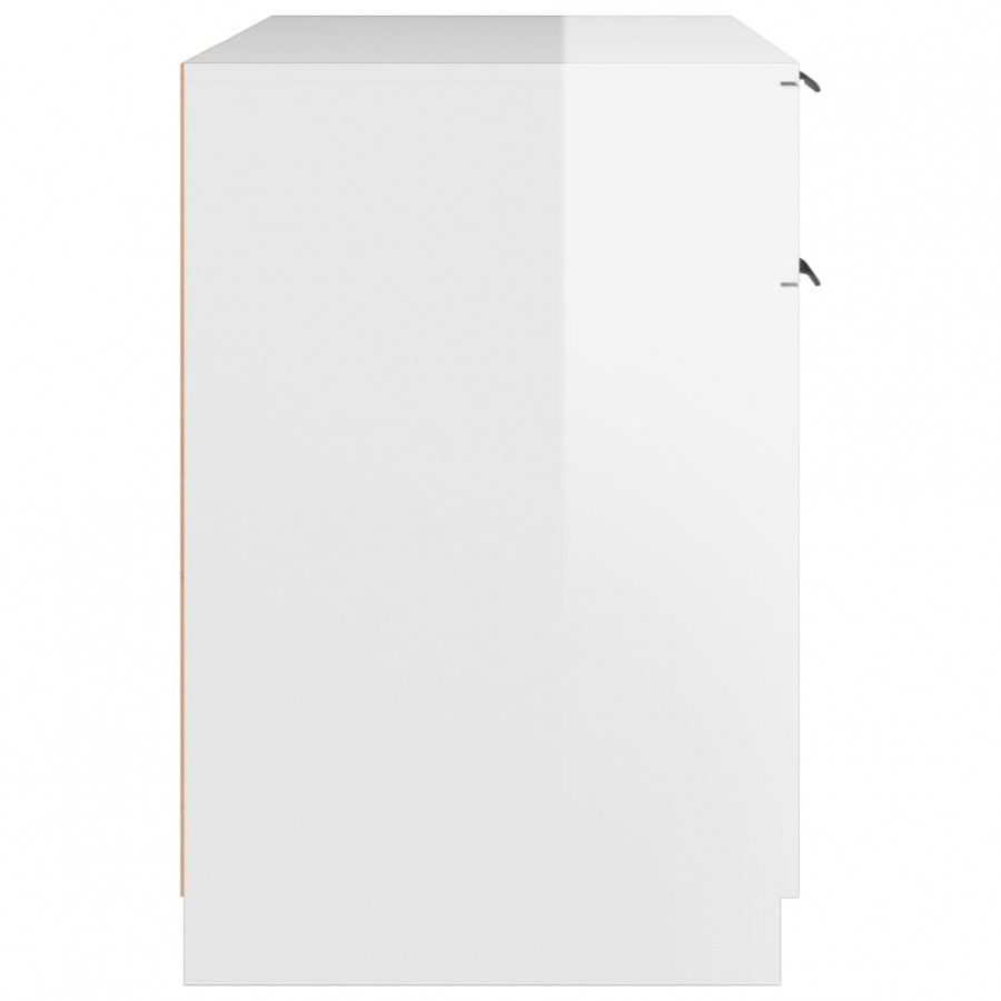 Bureau Blanc brillant 100x50x75 cm 