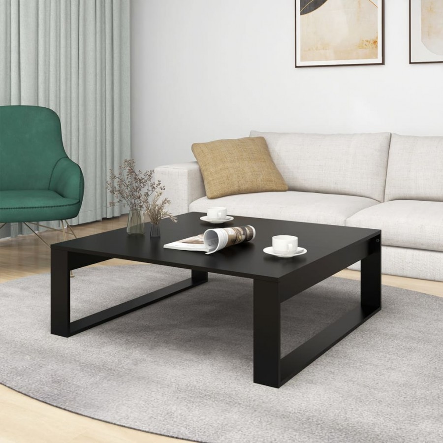 Table basse Noir 100x100x35 cm Aggloméré Table basse Noir 100x100x35 cm Aggloméré