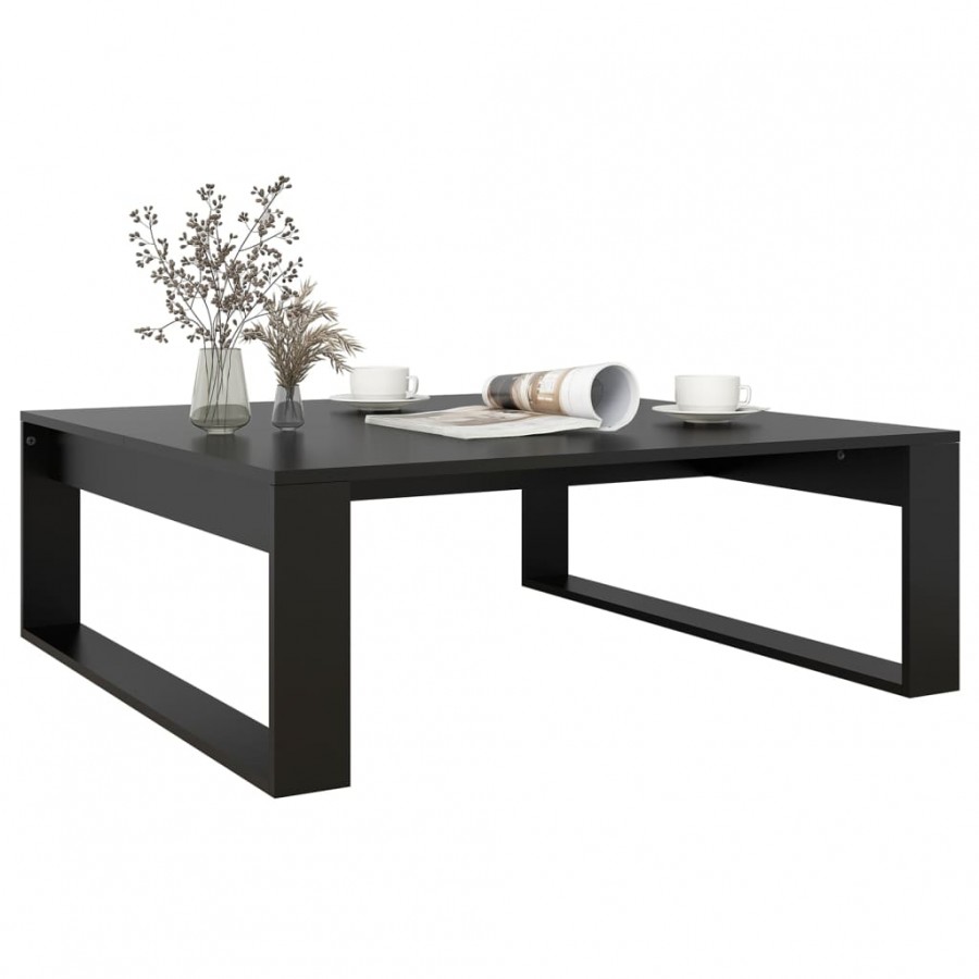 Table basse Noir 100x100x35 cm Aggloméré Table basse Noir 100x100x35 cm Aggloméré