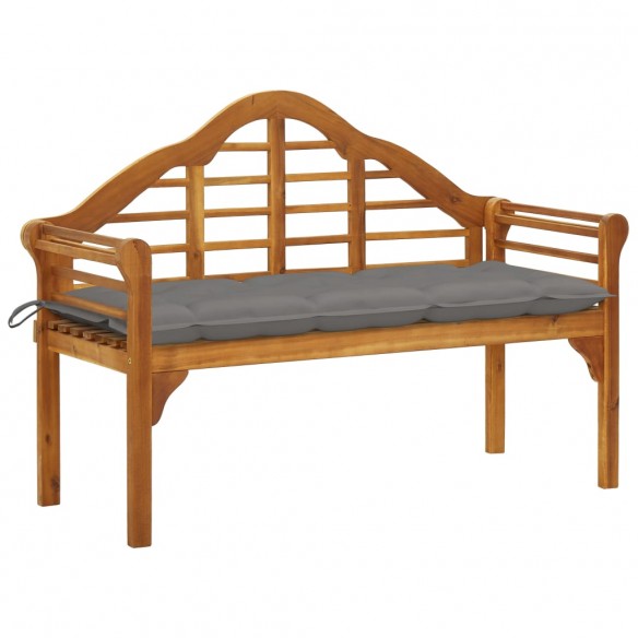 Banc de jardin avec coussin 135 cm Bois d'acacia massif