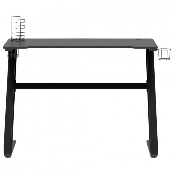 Bureau de jeu avec pieds en forme de ZZ Noir 110x60x75 cm