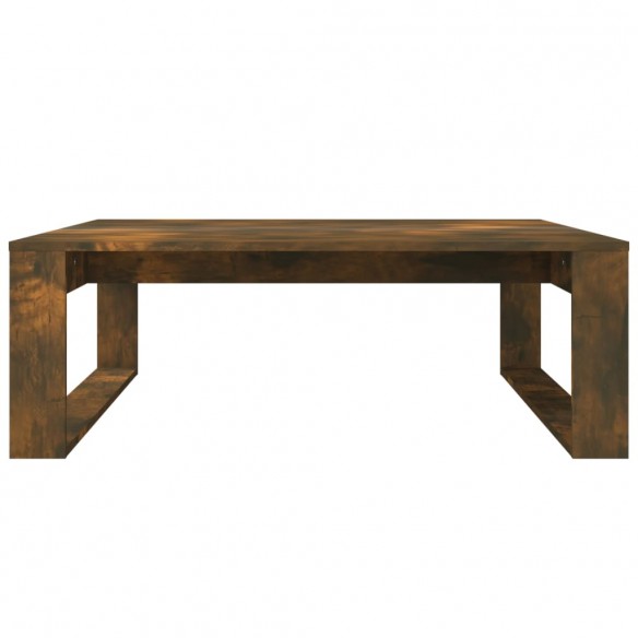 Table basse Chêne fumé 100x100x35 cm Bois d'ingénierie