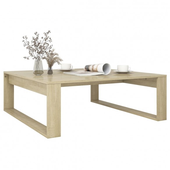 Table basse Chêne sonoma 100x100x35 cm Aggloméré