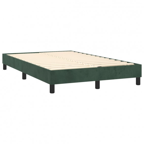 Cadre de lit avec matelas LED Vert foncé 120x200 cm