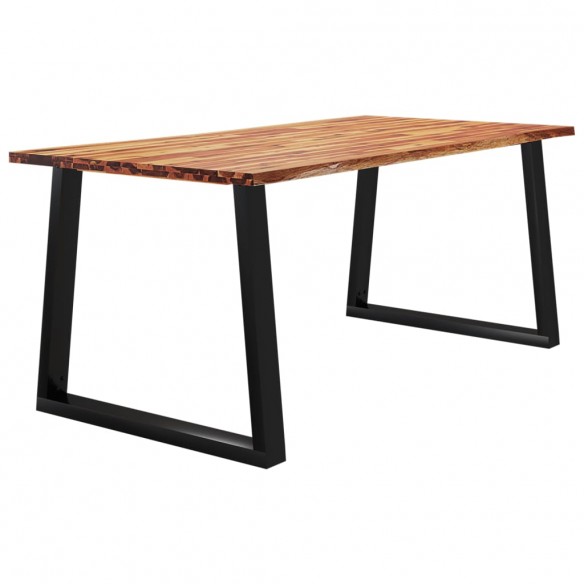 Table à manger 180x90x75 cm bois d'acacia solide à bord vif