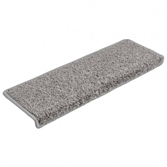 Tapis d'escalier 15 pcs 65x21x4 cm Gris