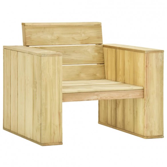 Chaise de jardin avec coussins taupe Bois de pin imprégné