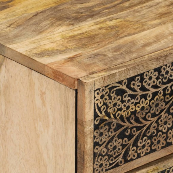 Table de chevet 50x33x60 cm bois de manguier massif