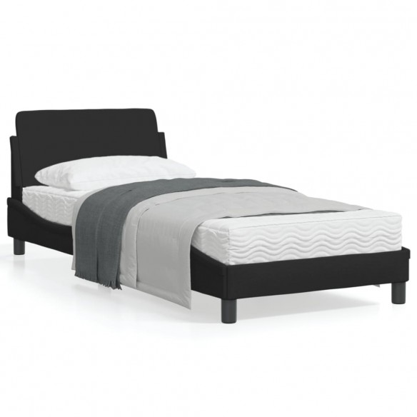 Cadre de lit avec tête de lit Noir 80x200 cm Tissu
