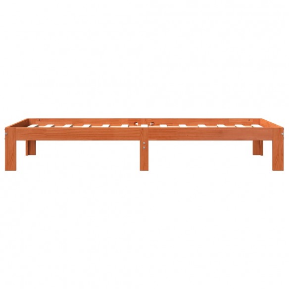 Cadre de lit cire marron 90x200 cm bois de pin massif