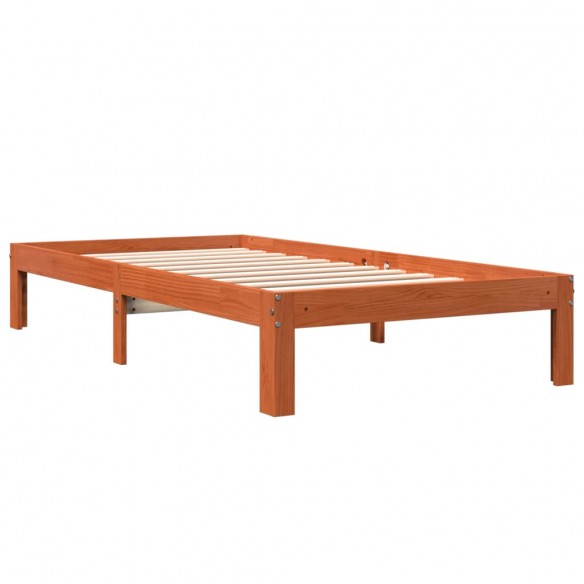 Cadre de lit cire marron 90x200 cm bois de pin massif