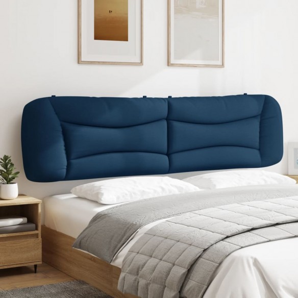 Coussin de tête de lit bleu 200 cm tissu