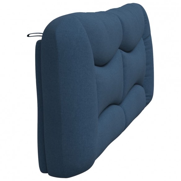 Coussin de tête de lit bleu 200 cm tissu