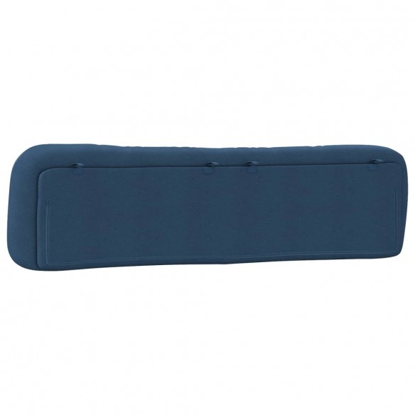 Coussin de tête de lit bleu 200 cm tissu