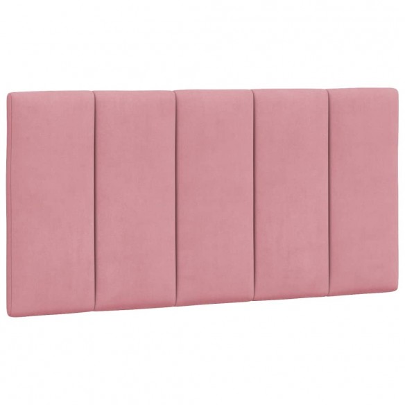 Coussin de tête de lit rose 100 cm velours