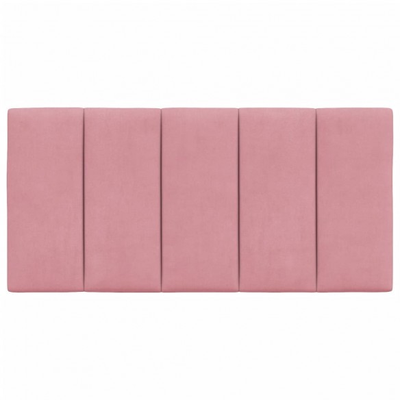 Coussin de tête de lit rose 100 cm velours