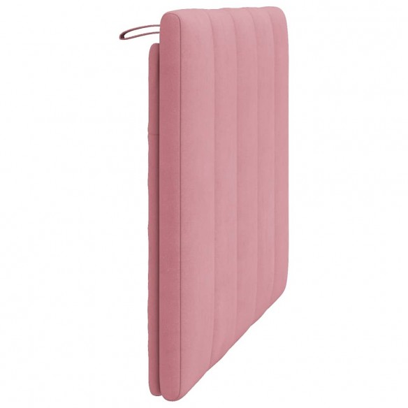 Coussin de tête de lit rose 100 cm velours