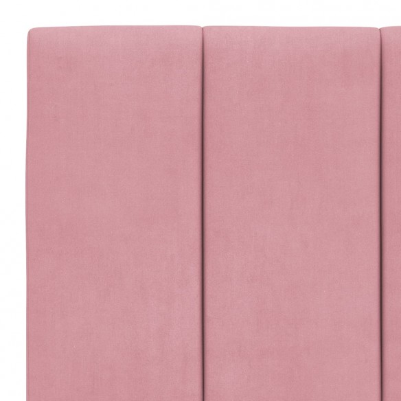 Coussin de tête de lit rose 100 cm velours