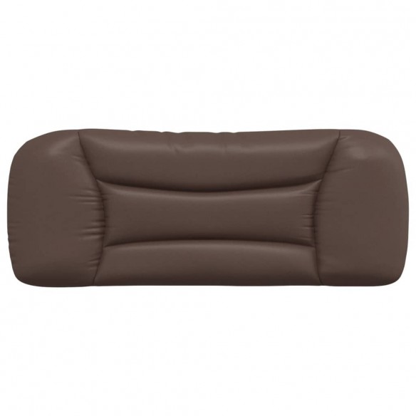 Coussin de tête de lit marron 100 cm similicuir