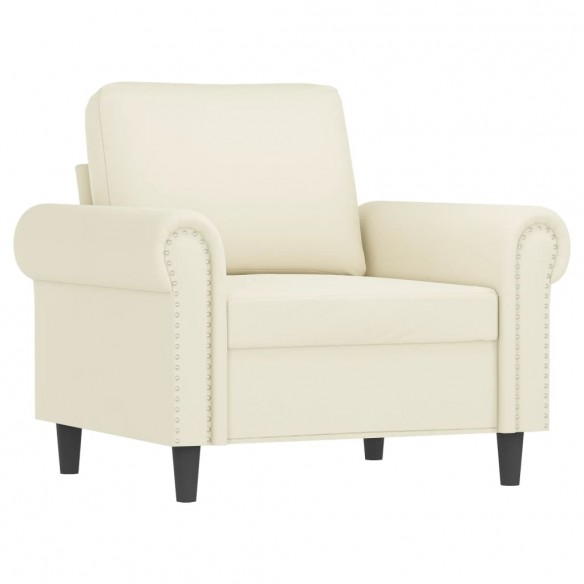 Fauteuil Crème 60 cm Velours