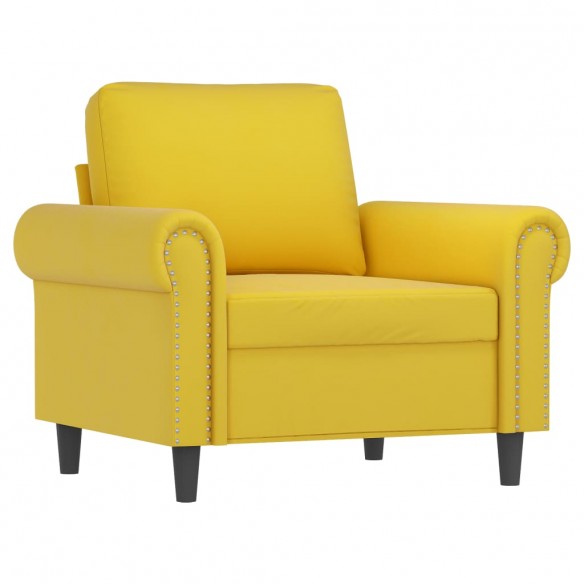 Fauteuil Jaune 60 cm Velours