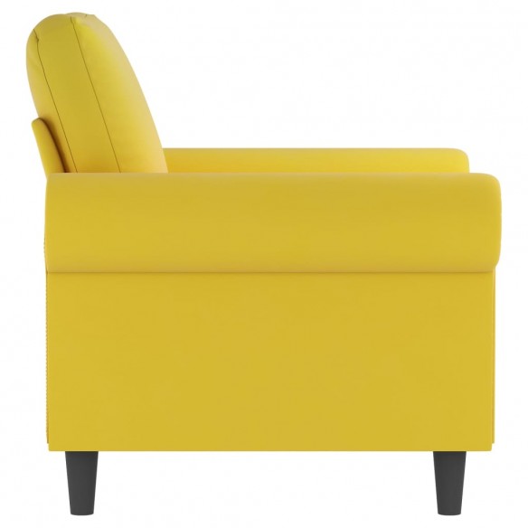 Fauteuil Jaune 60 cm Velours