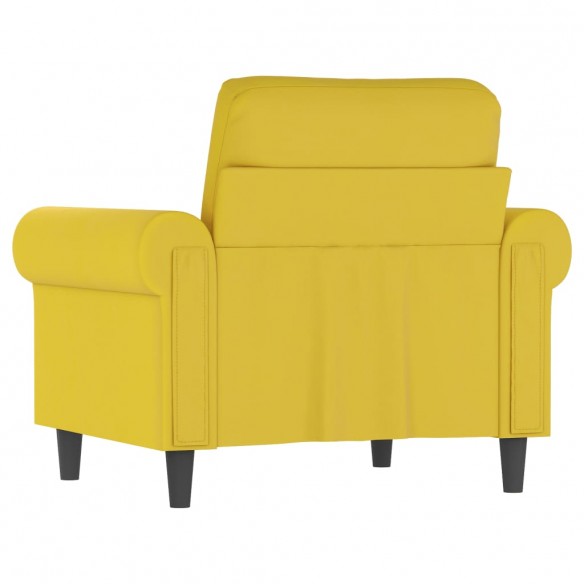 Fauteuil Jaune 60 cm Velours