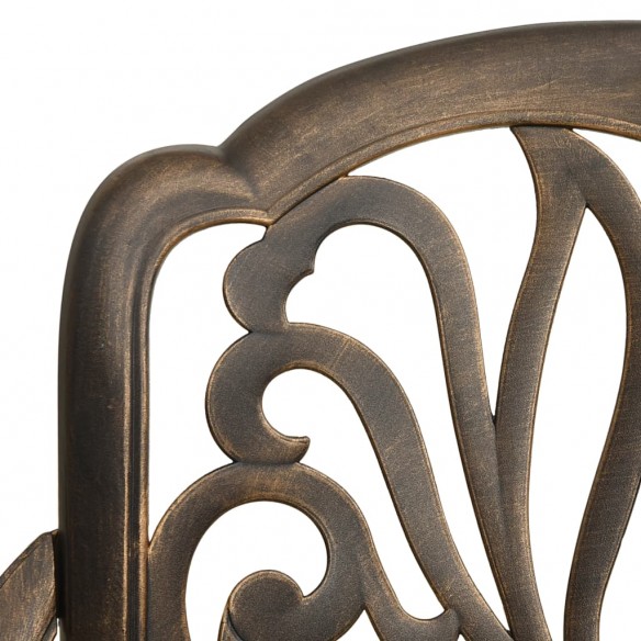 Chaises de jardin 2 pcs Aluminium coulé Bronze